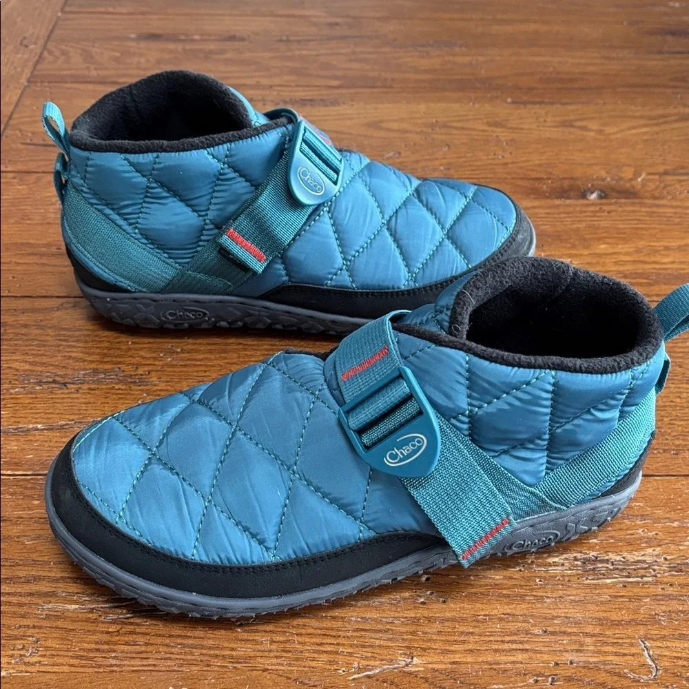 Chaco Ramble Puff Boots Women’s Blue JCH108894 Bootie Slipper EUC Size 8.5